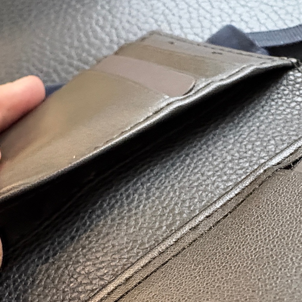 New Dior Black Textured Leather Card Holder Men's or Women's Wallet with Pouch - Picture 6 of 9